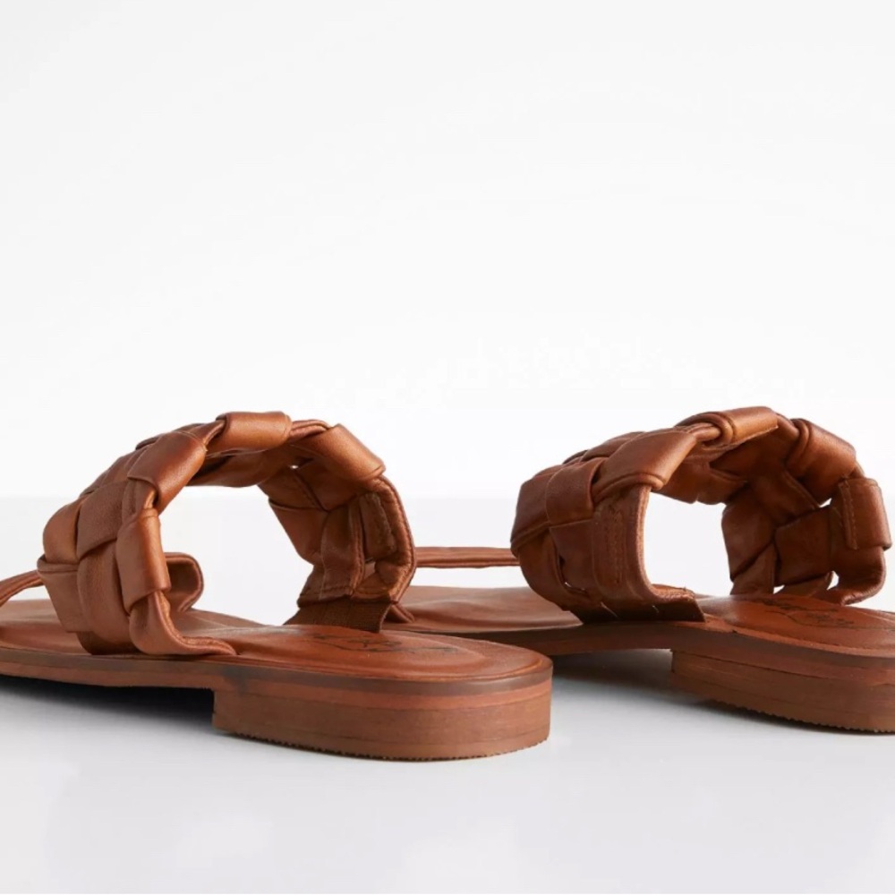 Free People Winding River Leather Brown Sandals Size 8 - Picture 4 of 7